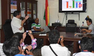 Alcalde muestra ejecución del presupuesto en Conferencia de prensa