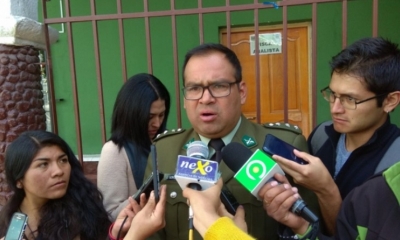 El capitán Jimmy Gonzales, director de la Fuerza Especial de Lucha Contra la Violencia (FELCV) de El Alto.