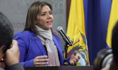 La vicepresidenta de Ecuador, María Alejandra Vicuña.