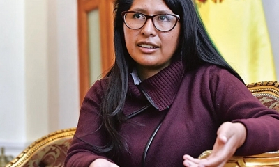 Eva Copa en una entrevista pasada con Página Siete. Foto: Archivo Página Siete