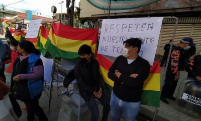 La protesta de los comerciantes, la mañana de este jueves