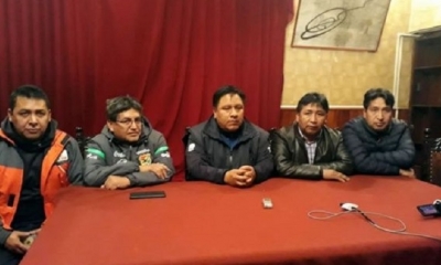 El sábado después del acuerdo al que llegaron Gutiérrez y Santos, que al final no se cumplió. Foto: El Potosí