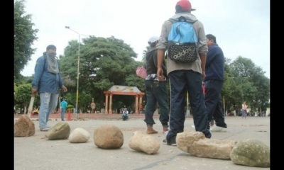 Entre los meses de mayo y junio hubo bloqueos de carretera y enfrentamiento entre los pobladores y la Policía