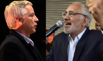 Álvaro García Linera y Carlos Mesa/Foto. Kandire