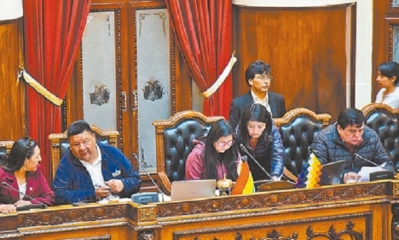 Hemiciclo. La Presidencia del Senado en sesión de las Asamblea.