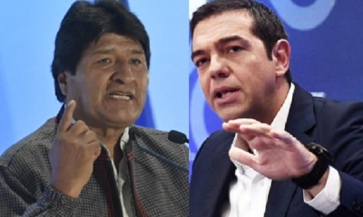 Evo Morales y Alexis Tsipras/Foto: Kandire 