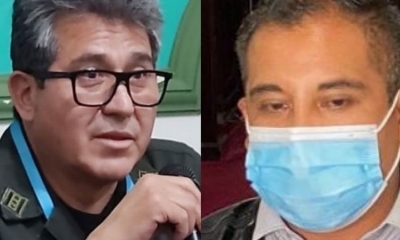 El exjefe antinarcóticos Maximiliano Dávila (izq). y diputado de CC Beto Astorga. 