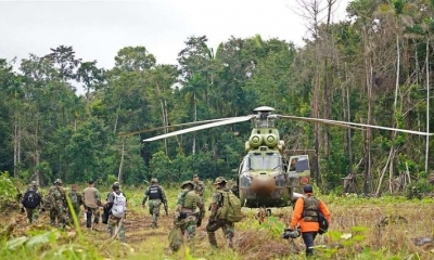 La Fuerza Especial de Lucha Contra el Narcotráfico (Felcn) halló un enorme laboratorio de cristalización de cocaína a 150 kilómetros de Santa Cruz