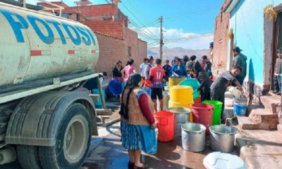 Distribución de agua en Potosí. Foto: El Potosí
