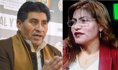 Ministro Cocarico y Patricia Pacajes/Foto. Kandire