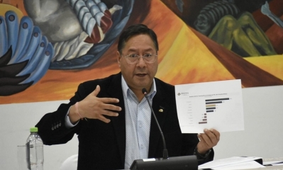 El presidente Luis Arce expone los indicadores económicos positivos