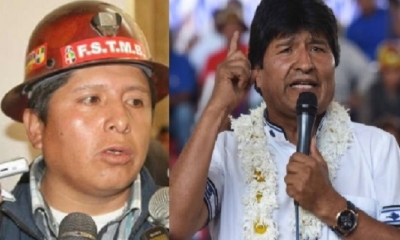 Juan Carlos Huarachi y Evo Morales/Foto. Kandire