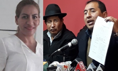 Patricia Pacajes, Rafael Quispe y Wilson Santamaria/Foto. Kandire