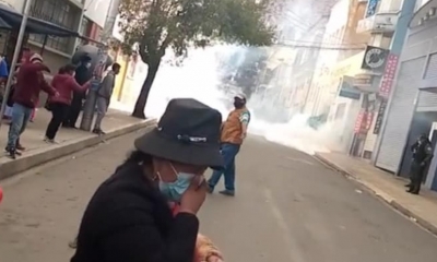 Los cocaleros de Armin Lluta fueron gasificados/Foto. RRSS