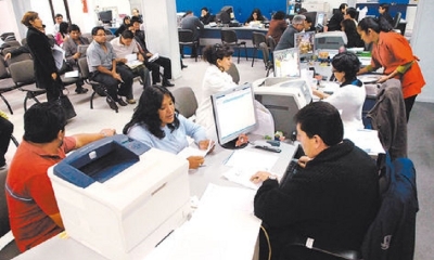 Atención. Oficinas de Impuestos Nacionales en la avenida Montes, de la ciudad de La Paz. Foto: Pedro Laguna