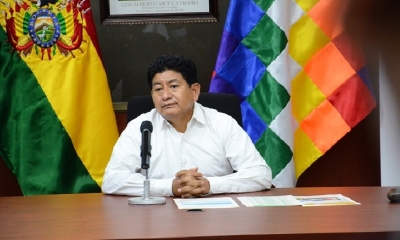 El ministro de Obras Públicas, Edgar Montaño.