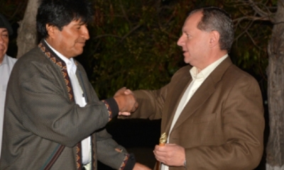 Evo Morales y José Alberto Gonzáles/Foto. Kandire