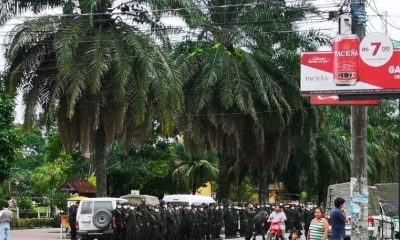 El control policial en Villa Tunari, trópico de Cochabamba. / Foto: Archivo