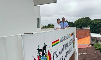 Fiscal Departamental de Santa Cruz, Roger Mariaca y el Fiscal General del Estado, Juan Lanchipa Ponce