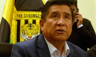 César Salinas, presidente de la Federación Boliviana de Fútbol/Foto. Captura de pantalla 