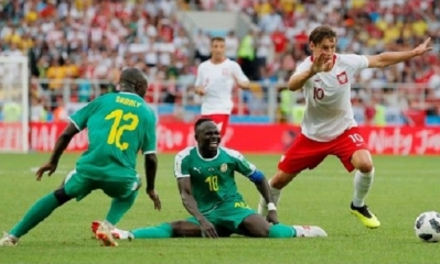 Mané en el partido que ganó Senegal 2 a 1 frente a Polonia. Foto: Reuters