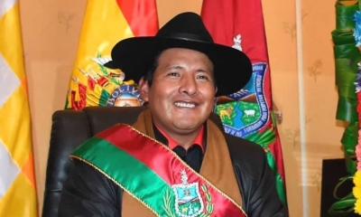 El gobernador del departamento de La Paz, Santo Quispe