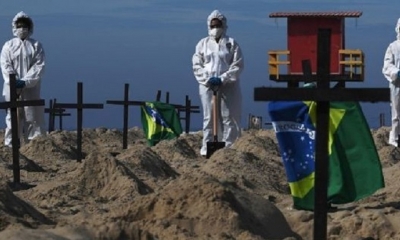 Brasil supera las 60 000 muertes por el nuevo coronavirus. | Fuente: AFP