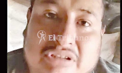 Captura de pantalla del video donde presunto secuestrado pide que paguen su rescate. 