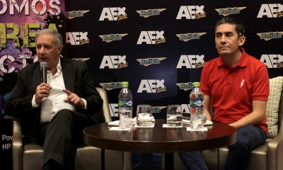 Jorge Castrillon (Be Human) y Fernando Márquez, partner para Bolivia de AEx Pocket/Foto. LG