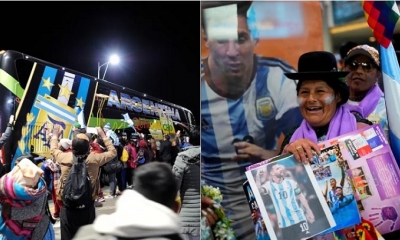 Locura total por Lionel Messi en Bolivia: corridas en el aeropuerto, caravana y guardia toda la noche.