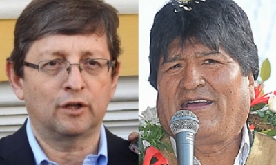 Óscar Ortiz y Evo Morales/Foto. Kandire 