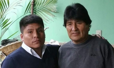 Senador Leonardo Loza y ex presidente Evo Morales.