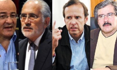 Hugo Moldiz, Carlos Mesa, Jorge Quiroga y Waldo Albarracín/Foto. Kandire