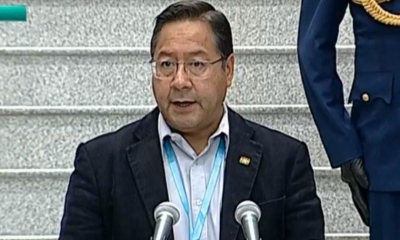 El presidente Luis Arce, en conferencia de prensa este viernes.