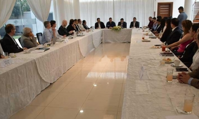 Reunión técnica entre autoridades del Gobierno con una misión de Petrobras. | Franklin Molina.