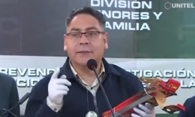 Jhonny Aguilera director de la FELCC de Santa Cruz/Foto. Captura de pantalla 