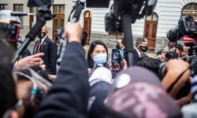 Candidata presidencial del partido Fuerza Popular, Keiko Fujimori