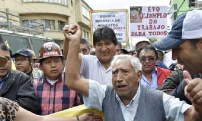  El presidente Evo Morales convocó a demostrar el 