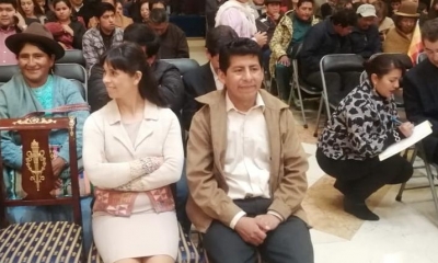 El vocal Daniel Atahuichi Quispe.
