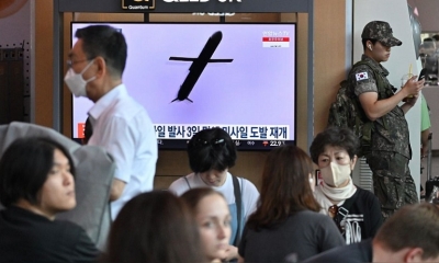 Corea del Norte disparó hoy varios misiles de crucero hacia el mar Amarillo. | Fuente: AFP | 