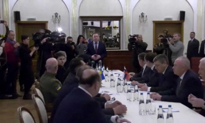 Negociaciones entre Ucrania y Rusia en la frontera bielorrusa. FOTO: RTVE