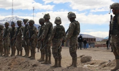 Militares bolivianos en Pisiga. / Alcaldía de Colchane