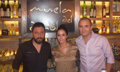  Lenin Butron, Fabiola Mendoza, Jose Vicente Cueta dueños de la marca Muela del Diablo/Foto. Bravo