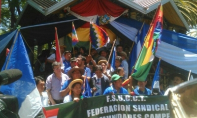 Cercado manifiestan su apoyo a la repostulación del presidente Evo Morales