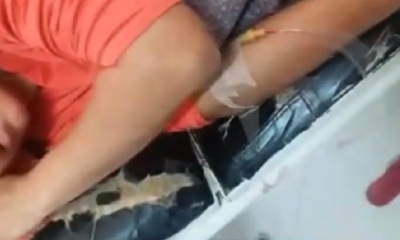 La víctima recibe atención médica/Foto. Captura de pantalla 