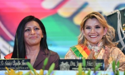 La alcaldesa Soledad Chapetón junto a la presidenta Jeanine Áñez. | Palacio de Gobierno