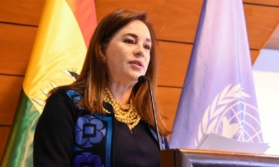 La presidenta de la Asamblea General de la ONU, María Fernanda Espinosa