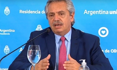 Alberto Fernández dio su mensaje desde Olivos pasadas las 22. 