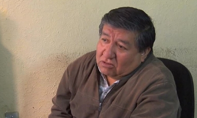 Oscar Tapia, secretario de Economía de la COB/Foto. BTV