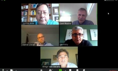 Arce intercambió proyecciones económicas y cómo encarar los problemas sociales, vía videoconferencia